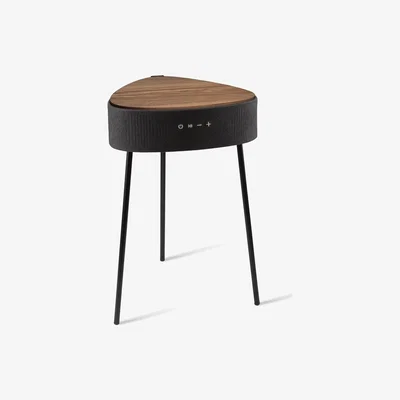 Cuckooland Koble Riva Smart Side Table with Speaker & Wireless Charging - Walnut & Black