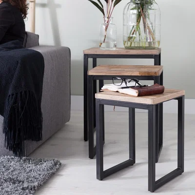 Cuckooland Suri Recycled Teak Nest of Tables