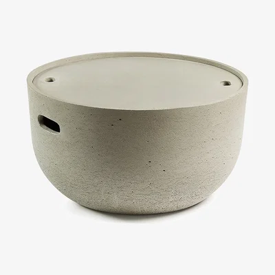 Cuckooland Rhette Cement Side Table with Storage