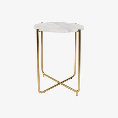 Cuckooland Timpa Marble Side Table in White