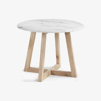 Cuckooland Hella Side Table in Marble & Wood