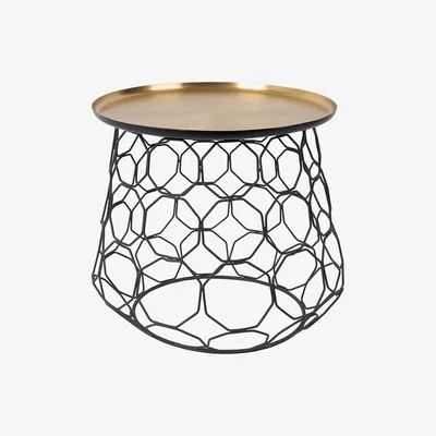 Cuckooland Dutchbone Moulin Brass Plated Side Table with Iron Frame