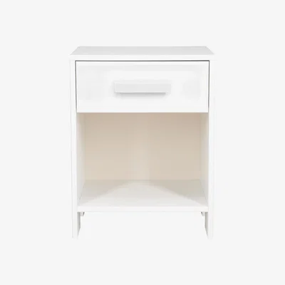 Cuckooland Cuckooland Clearance Dennis Bedside Table with Drawer in White by Woood