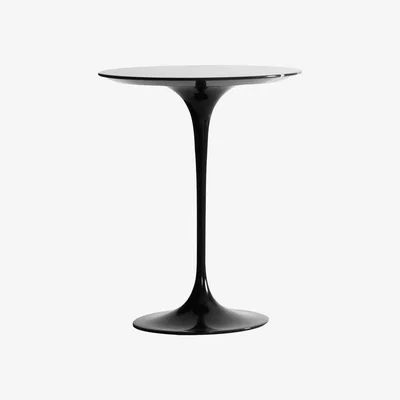 The Conran Shop Tulip Side Table in Nero Marquina Marble & Black 41cm