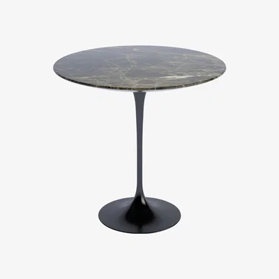 The Conran Shop Tulip Side Table in Brown Emperador Marble & Black 51cm