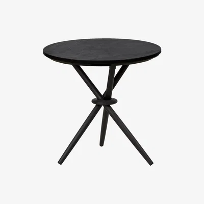 The Conran Shop Stix Side Table Black Marquina Marble & Black Stained Oak