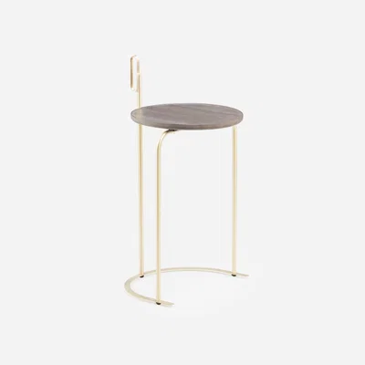 The Conran Shop 790 Handle Side Table Brass & Oxidised Oak