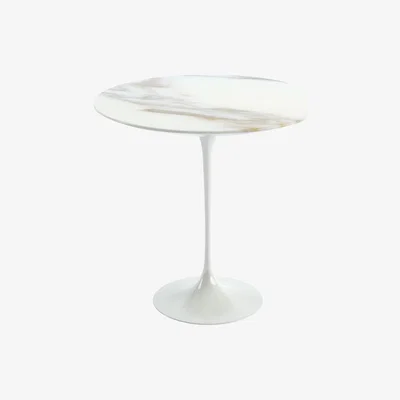 The Conran Shop Tulip Side Table Calacatta Marble Satin Finish 51cm