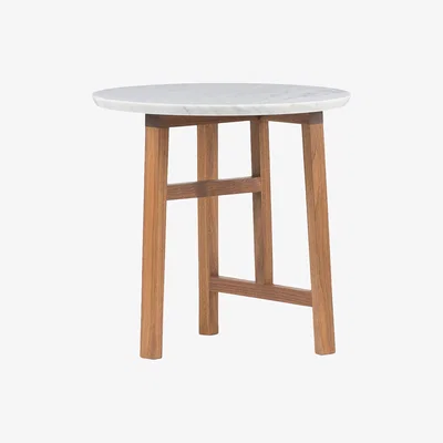 The Conran Shop 754SM Trio Side Table Marble & Walnut