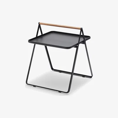 The Conran Shop By Your Side Table in Aluminium & Anthracite Black