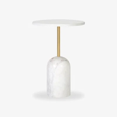 Cult Furniture £50  Off  Kingston Side Table, White Marble