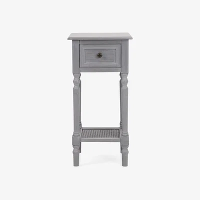 Dunelm Lucy Cane Grey Telephone Table Grey