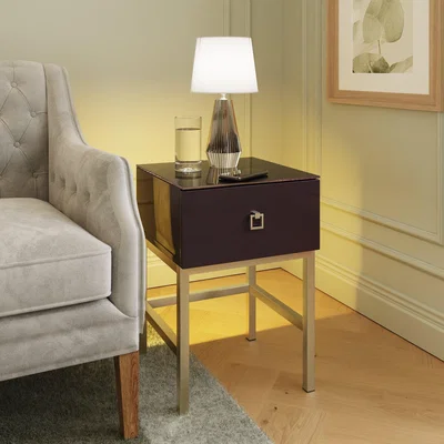 Dunelm Lyra Smart Side Table Midnight (Purple)