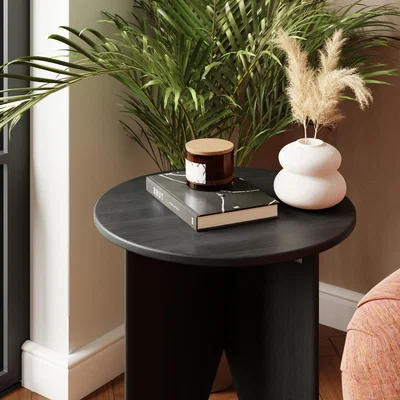 Dunelm Kalpen Side Table, Mango Wood Black