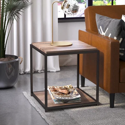 Dunelm Queer Eye Quincy End Table, Weathered Oak Oak (Brown)