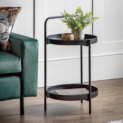 Dunelm Bath Side Table, Iron Black