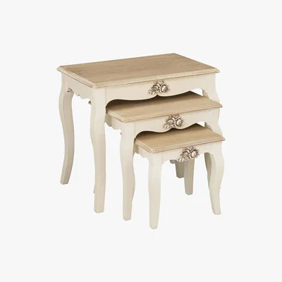 Dunelm Juliette Nest of Tables White