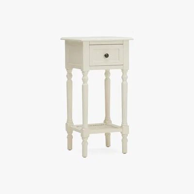 Dunelm Lucy Cane Cream Telephone Table Natural (White)
