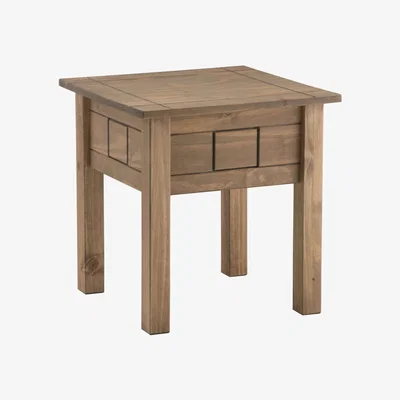 Dunelm Santiago Pine Lamp Table Brown