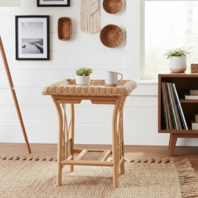 Dunelm Desser Viola Rattan Side Table