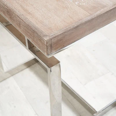 Dunelm Return - Evelyn Natural Antique Side Table, Mango Wood
