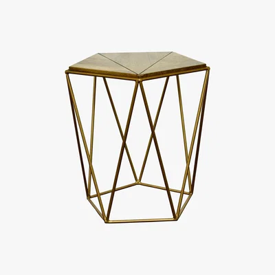 Dunelm Charter Wood Accent Table Gold