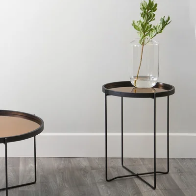 Dunelm Pacific Voss Side Table, Iron Copper