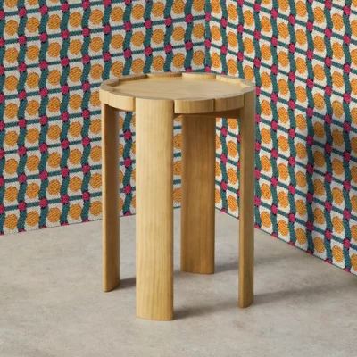 Dunelm Yinka Ilori Biscuit Pine Side Table