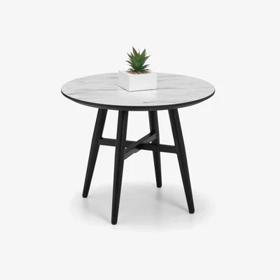 Dunelm Firenze Marble Effect Lamp Table White