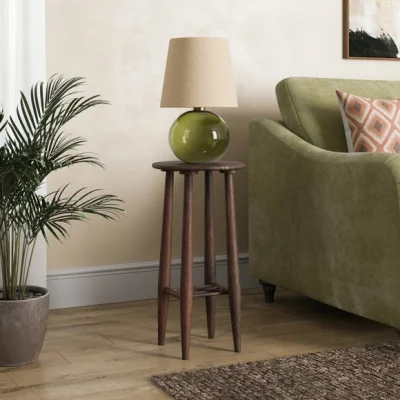 Dunelm Haider Plinth Side Table, Acacia Wood