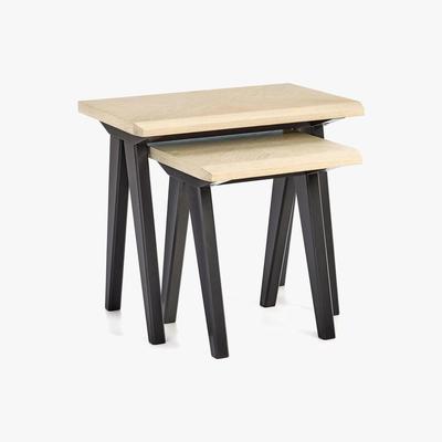 Dunelm Brunel Nest of Tables Wood (Brown)
