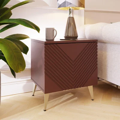 Dunelm Ava Side Table Deep Mulberry