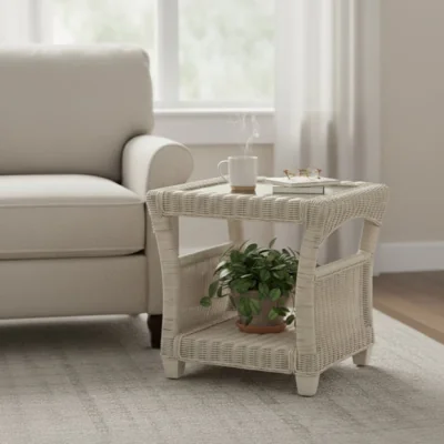 Dunelm Desser Dijon Rattan Side Table