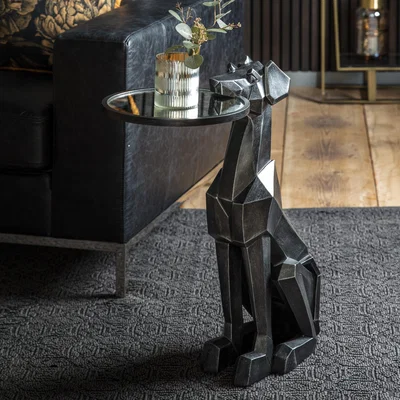 Dunelm Dennis Dog Side Table Black