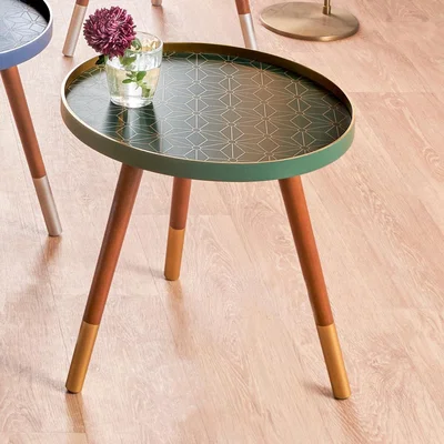 Dunelm Pacific Peretti Side Table, Pine Green