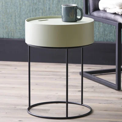 Dunelm Hugo Storage Side Table Sage