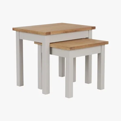 Dunelm Bromley Grey Nest of Tables Grey