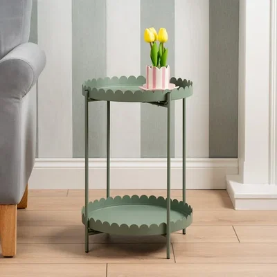 Dunelm Scalloped 2 Tier Side Table