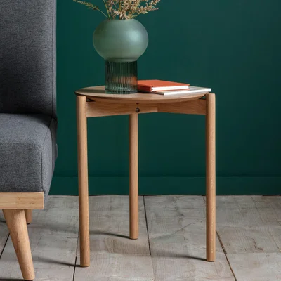 Dunelm Waterford Side Table Light Wood