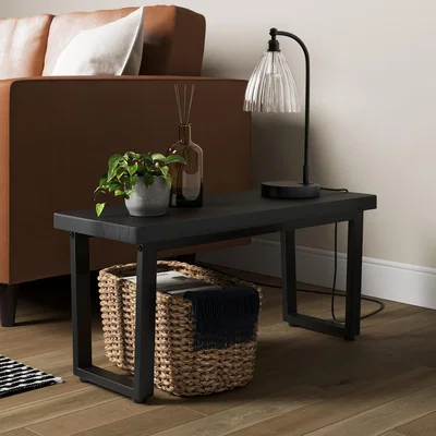Dunelm Freddie Long Side Table Black Black