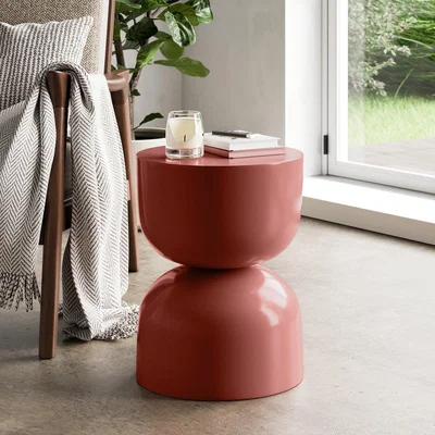 Dunelm Paloma Indoor/Outdoor Side Table, Terracotta Terracotta