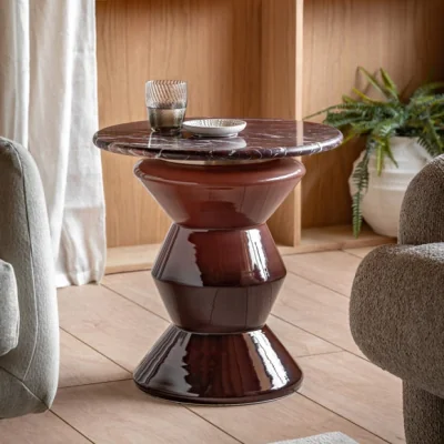 Dunelm Tilbury Marble Side Table
