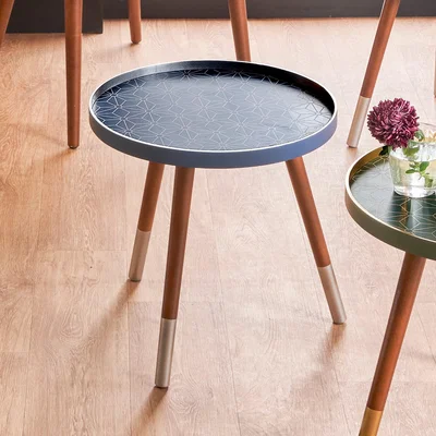 Dunelm Pacific Peretti Side Table, Pine Blue