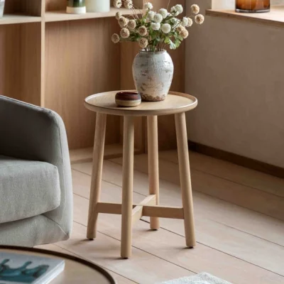 Dunelm Return - Kalia Side Table, Oak Effect