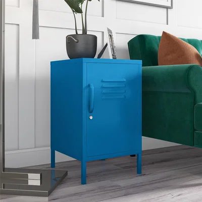 Dunelm Drake Metal Side Table Blue
