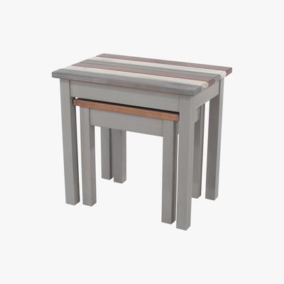 Dunelm Corona Vintage Nest of 2 Tables Grey
