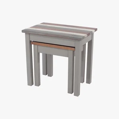 Dunelm Corona Vintage Nest of 2 Tables Grey