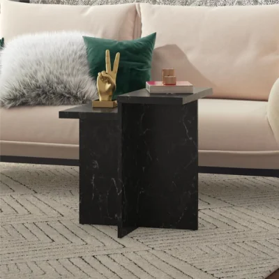 Dunelm Brielle Side Table, Faux Marble
