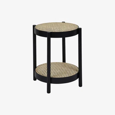 Dunelm Cancun Round Side Table Black Black