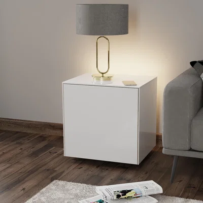 Dunelm Intel LED White Lamp Table White